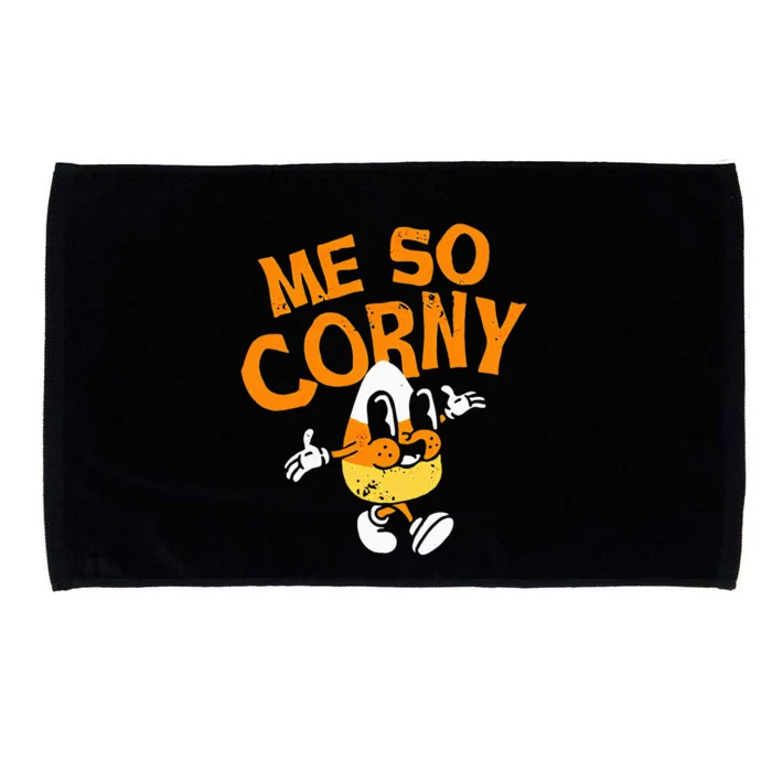 Me So Corny Candy Corn Funny Halloween Microfiber Hand Towel