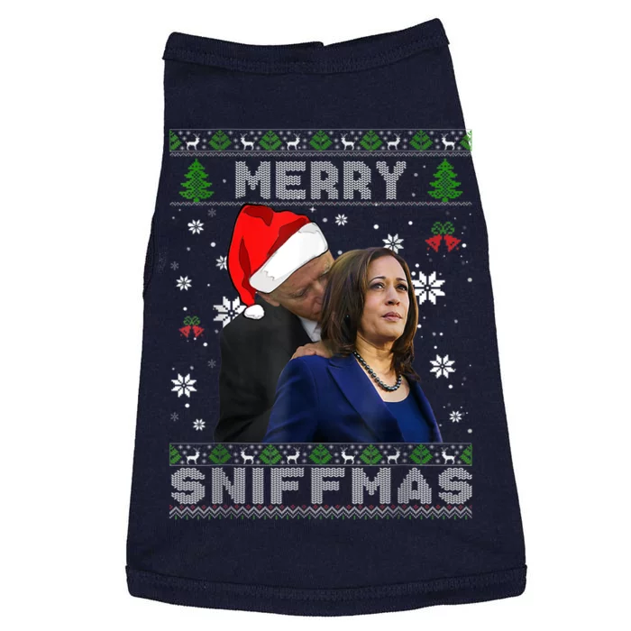 Merry Sniffmas Christmas Anti Biden Ugly Christmas Sweater Doggie Tank