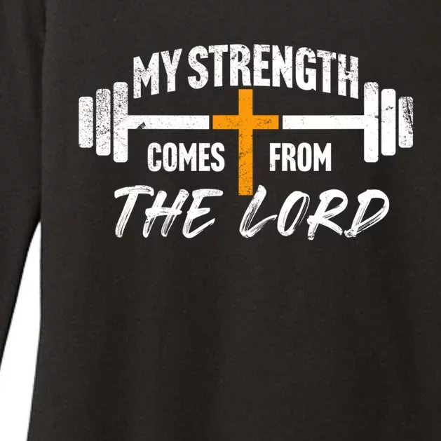 My Strength Comes From The Lord Womens CVC Long Sleeve Shirt