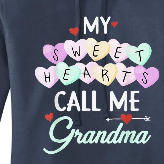 My Sweethearts Call Me Grandma Valentine's Day Gifts Women's Pullover Hoodie