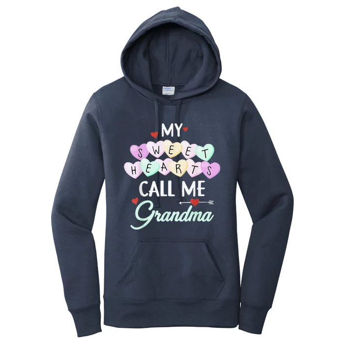 My Sweethearts Call Me Grandma Valentine's Day Gifts Women's Pullover Hoodie