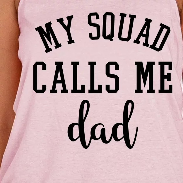 My Squad Calls Me Dad Women's Knotted Racerback Tank