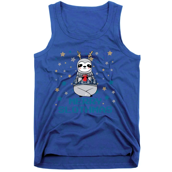 Merry Slothmas Cute Christmas Sloth Gift Tank Top