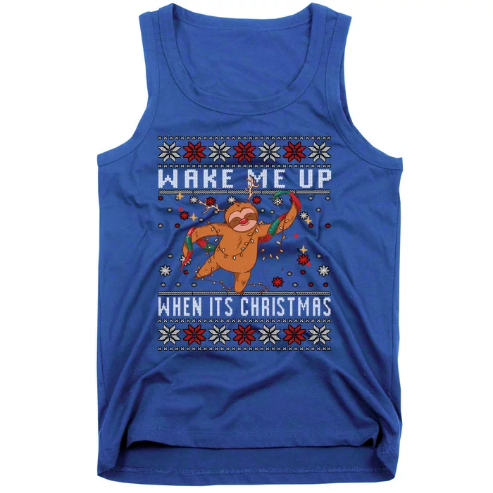 Merry Slothmas Christmas Pyjamas For Sloth Lovers Gift Tank Top