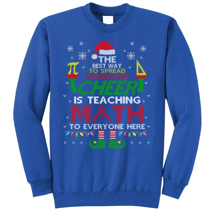 Math Spread Christmas Cheer Teach Math To Everyone Here Elf Cool Gift Sweatshirt