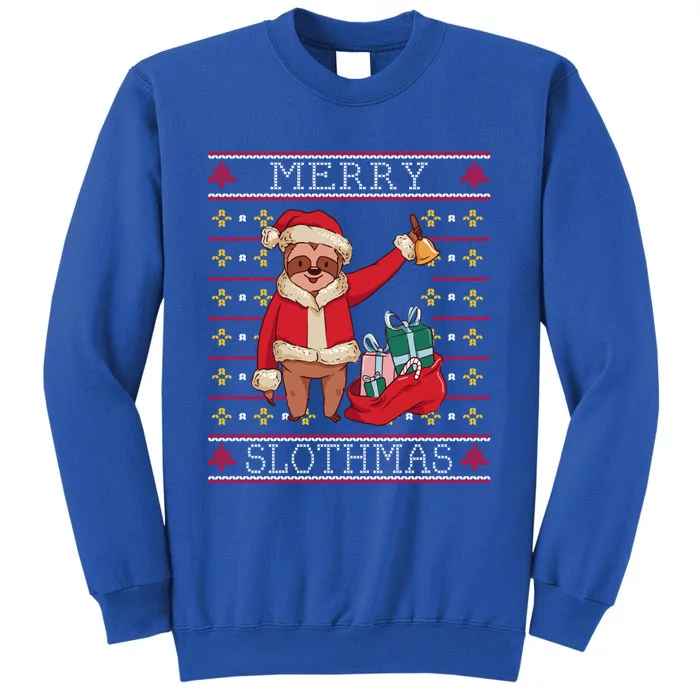 Merry Slothmas Cute Ringing Sloth Xmas Christmas Show Time Cool Gift Tall Sweatshirt