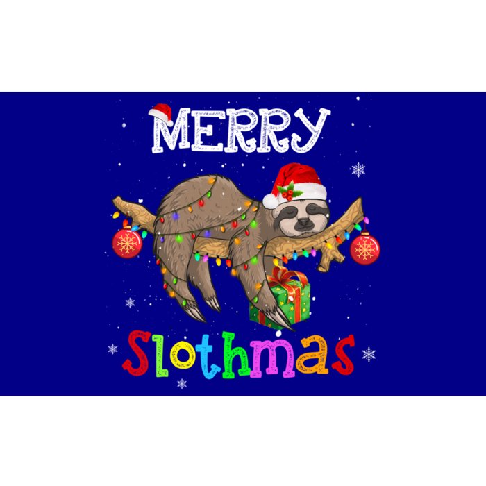 Merry Slothmas Christmas Pajama For Sloth Lovers Gift Bumper Sticker