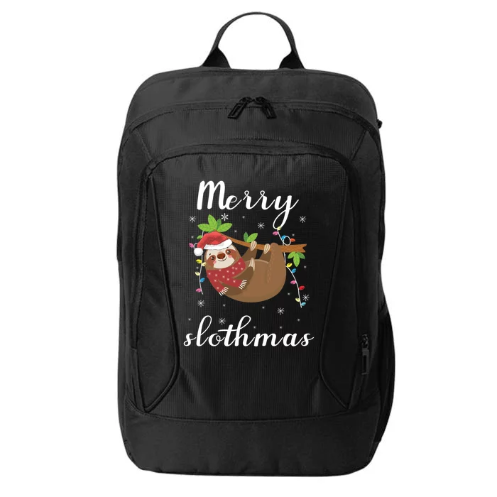 Merry Slothmas Christmas Sloth Family Matching Cute Gift City Backpack