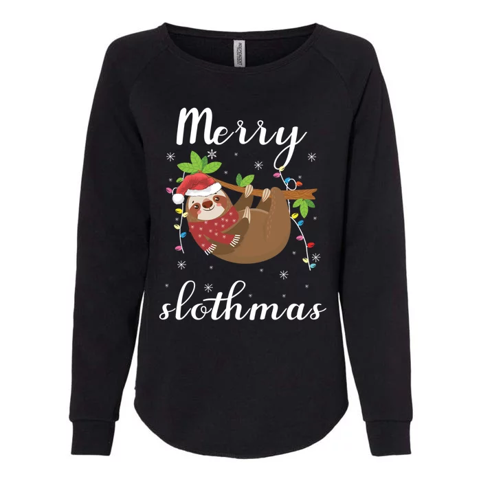 Merry Slothmas Christmas Sloth Family Matching Cute Gift Womens California Wash Sweatshirt