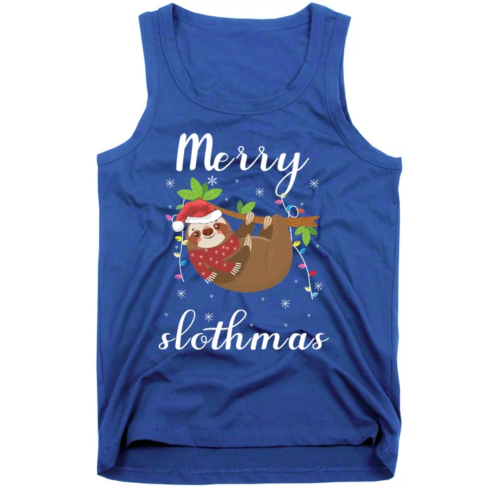 Merry Slothmas Christmas Sloth Family Matching Cute Gift Tank Top