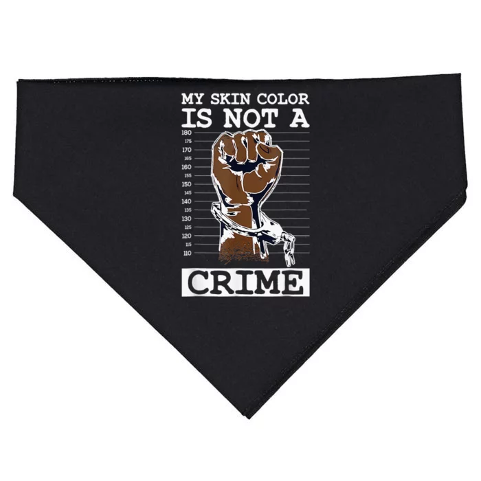 My Skin Color Is Not A Crime Black History Month Blm USA-Made Doggie Bandana