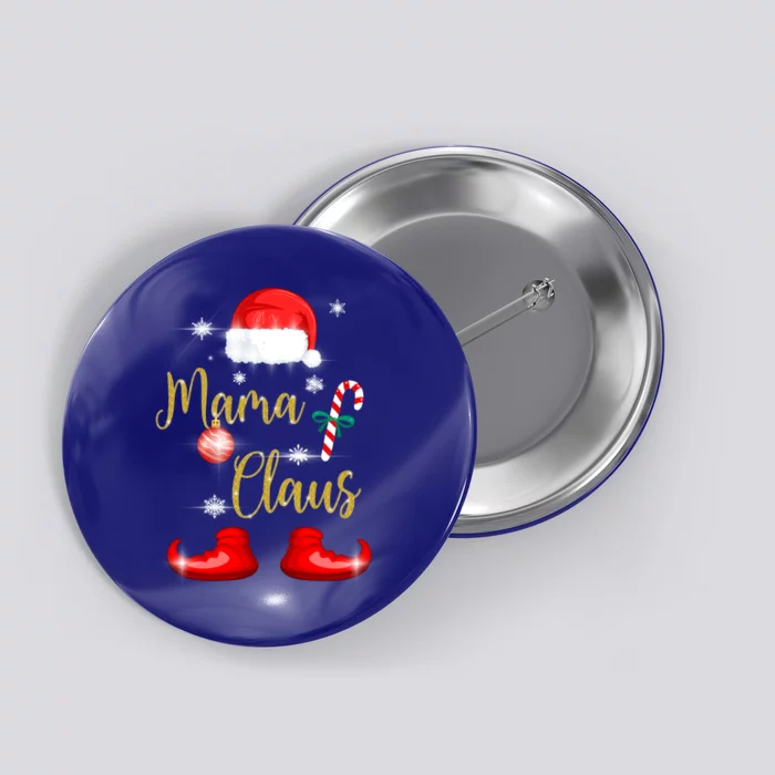 Mama Santa Claus Funny Matching Family Christmas Pjs For Mom Gift Button