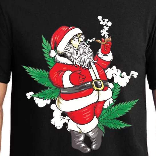 Marijuana Santa Claus Cannabis Weed 420 Christmas Gift Pajama Set