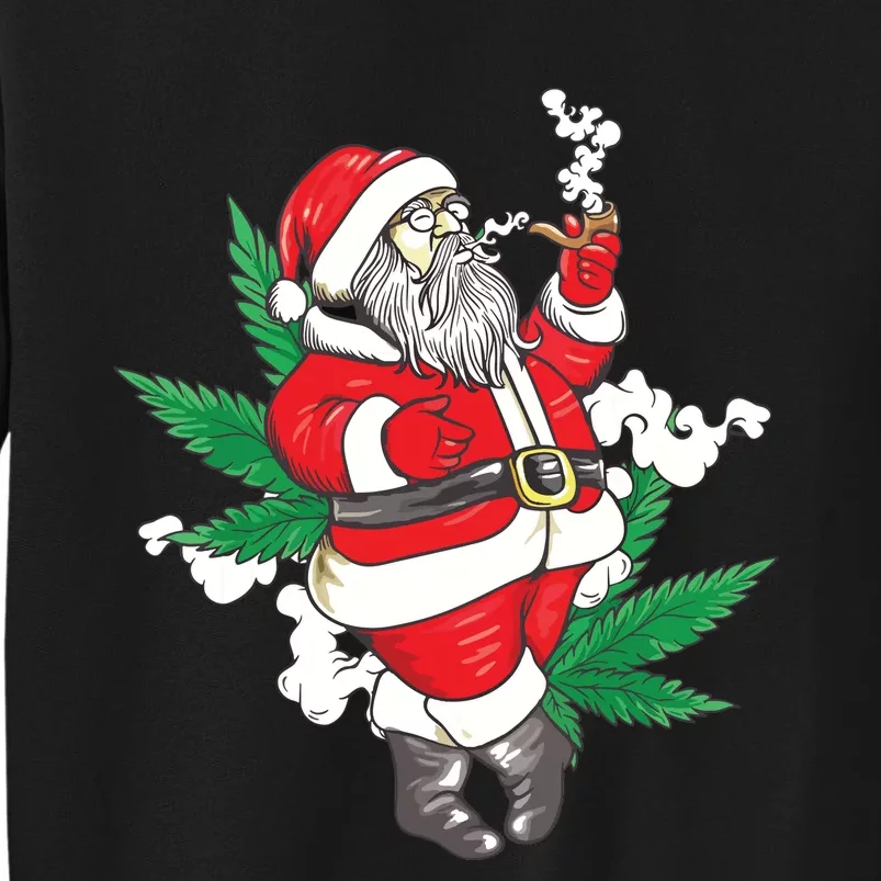 Marijuana Santa Claus Cannabis Weed 420 Christmas Gift Tall Sweatshirt