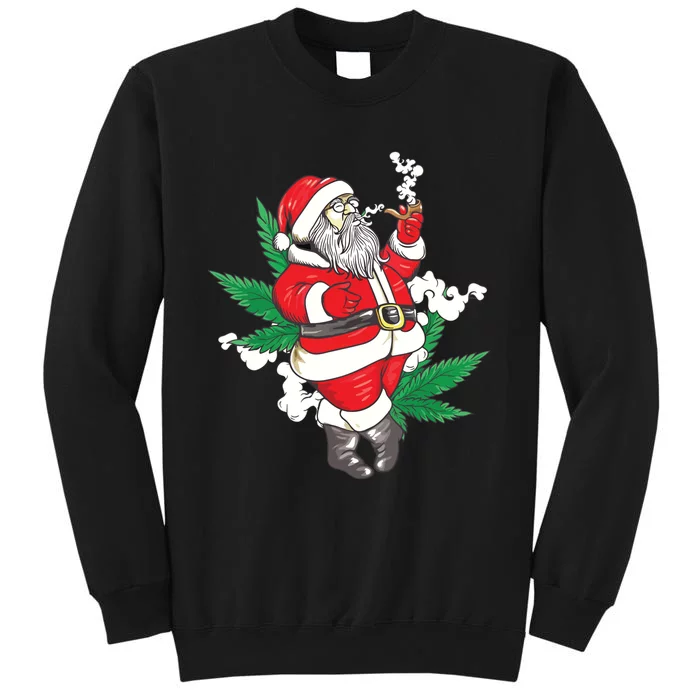 Marijuana Santa Claus Cannabis Weed 420 Christmas Gift Tall Sweatshirt