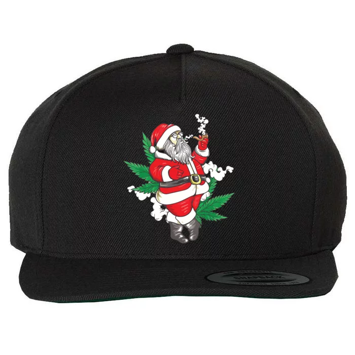 Marijuana Santa Claus Cannabis Weed 420 Christmas Gift Wool Snapback Cap