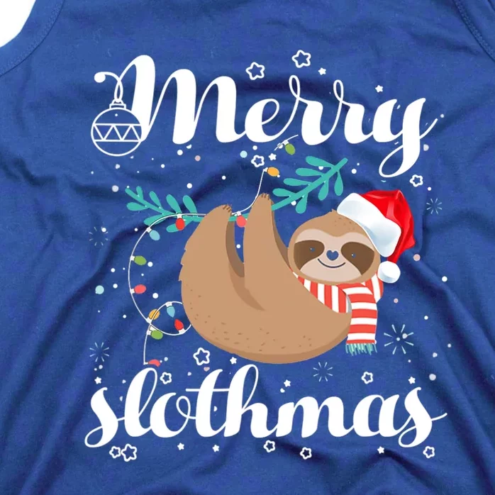 Merry Slothmas Christmas Pajama For Sloth Lovers Gift Tank Top