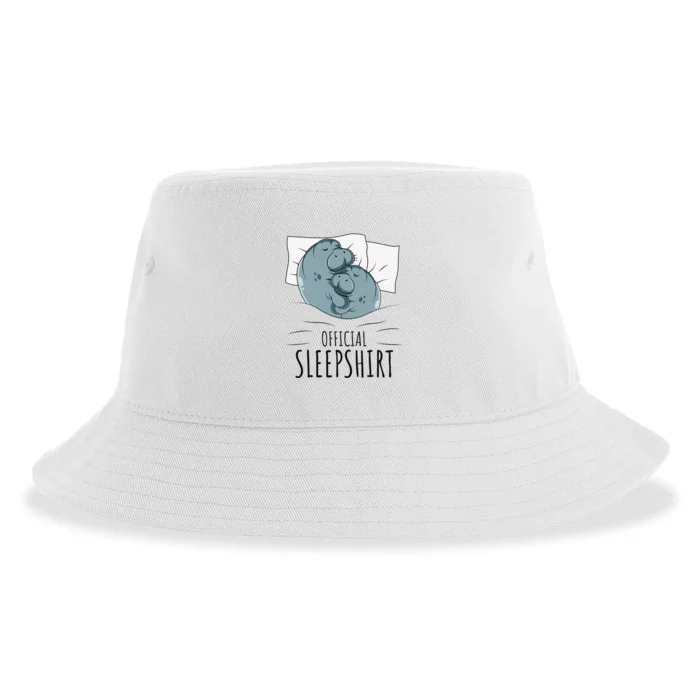 Manatee Sea Cow Sleep Sustainable Bucket Hat