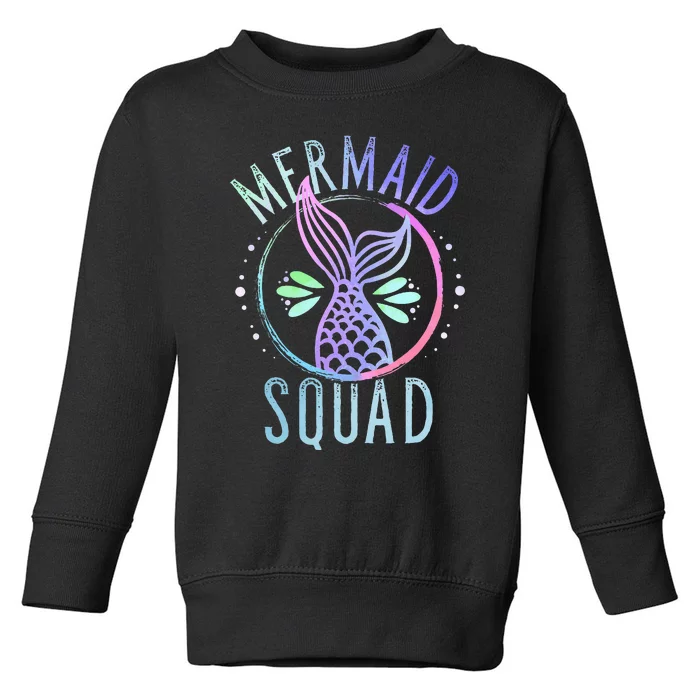 Mermaid Squad Cute Funny Family Birthday Party Toddler Sweatshirt