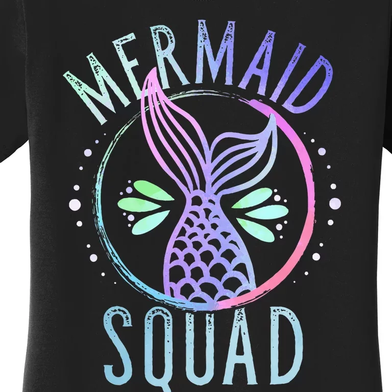 Mermaid Squad Cute Funny Family Birthday Party Women's T-Shirt