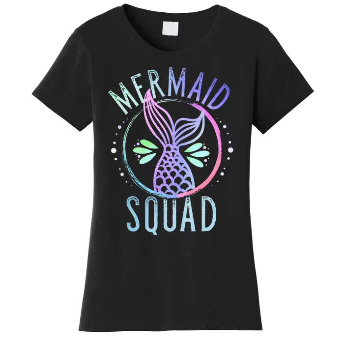 Mermaid Squad Cute Funny Family Birthday Party Women's T-Shirt