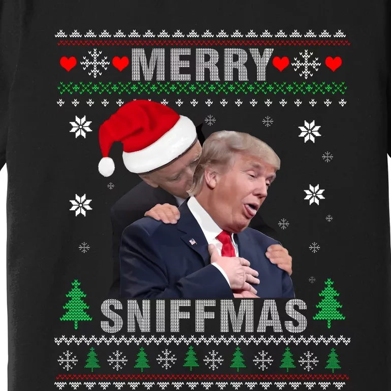 Merry Sniffmas Christmas Anti Biden Ugly Christmas Sweater Premium T-Shirt