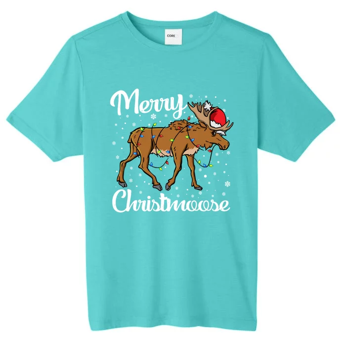 Moose Santa Claus Merry Christmoose Moose Santa Christm Gift ChromaSoft Performance T-Shirt