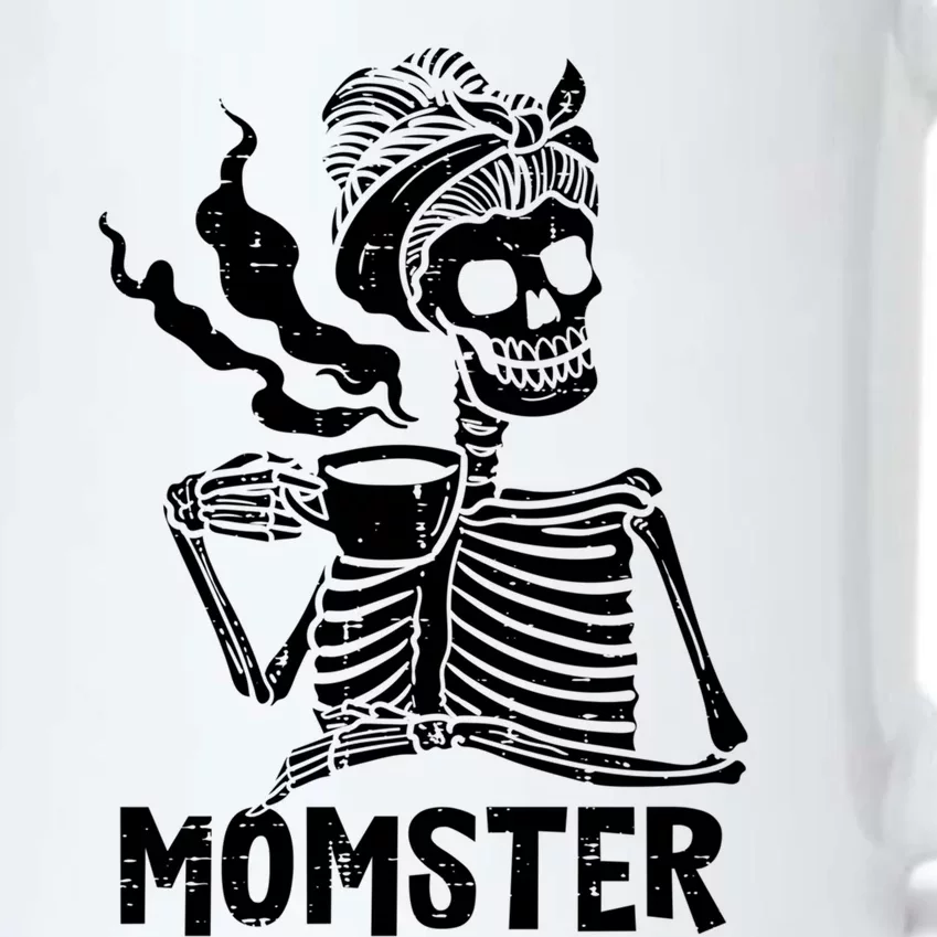 Momster Skeleton Coffee Funny Halloween Mom Mama Cute Gift Black Color Changing Mug