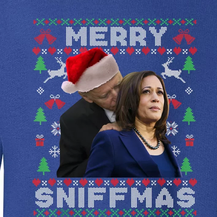 Merry Sniffmas Christmas Anti Biden Ugly Christmas Sweater Great Gift Toddler Sweatshirt