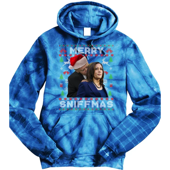 Merry Sniffmas Christmas Anti Biden Ugly Christmas Sweater Great Gift Tie Dye Hoodie