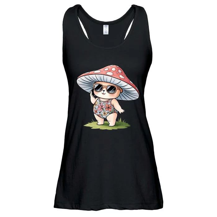 Mushroom Summer Chic Natureinspired Boho Style Ladies Essential Flowy Tank