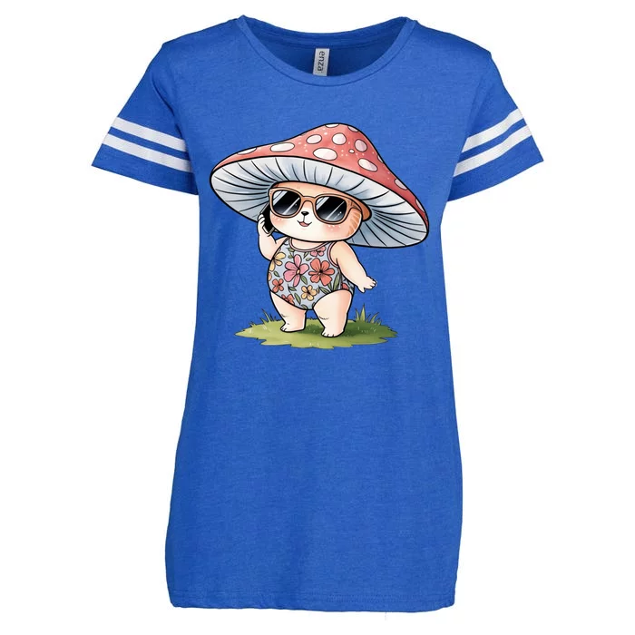 Mushroom Summer Chic Natureinspired Boho Style Enza Ladies Jersey Football T-Shirt