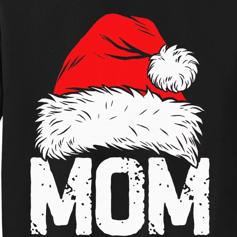 Mom Santa Christmas Family Matching Pajamas Mama Xmas Mother Short Sleeve Sweatshirt