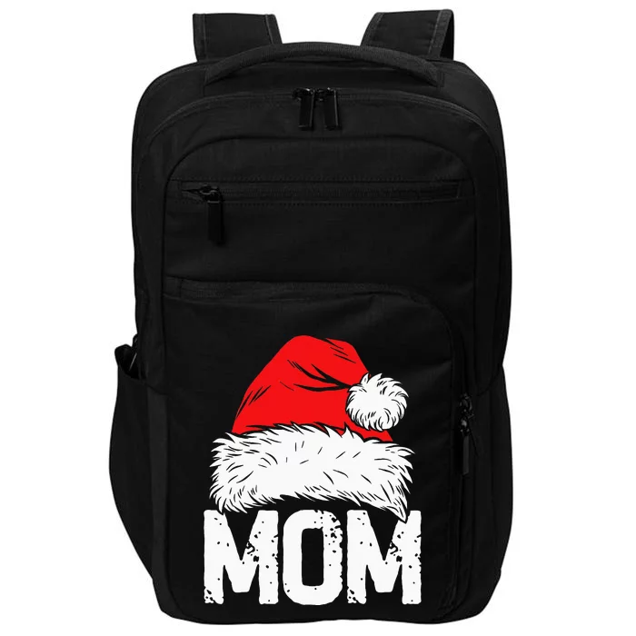 Mom Santa Christmas Family Matching Pajamas Mama Xmas Mother Short Sleeve Impact Tech Backpack