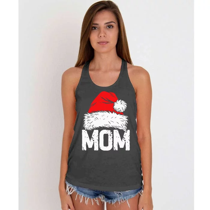 Mom Santa Christmas Family Matching Pajamas Mama Xmas Mother Short Sleeve Women's Knotted Racerback Tank