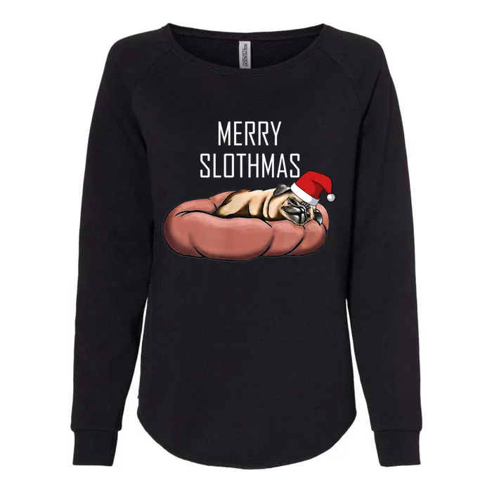 Merry Slothmas Christmas Sloth Pajamas Santa Hat Xmas Sloth Meaningful Gift Womens California Wash Sweatshirt