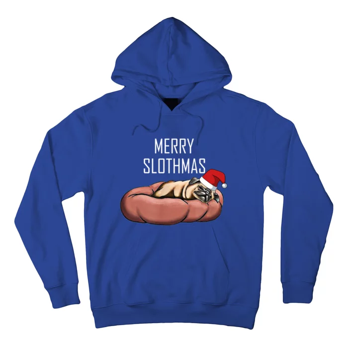 Merry Slothmas Christmas Sloth Pajamas Santa Hat Xmas Sloth Meaningful Gift Hoodie