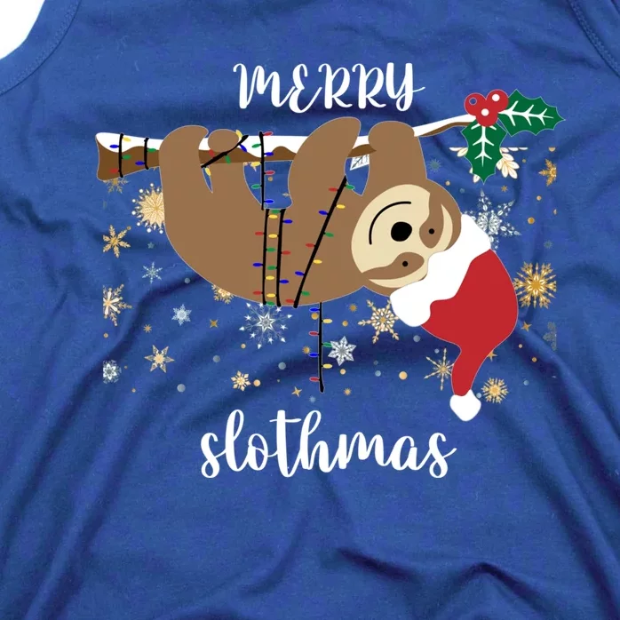 Merry Slothmas Christmas For Sloth Lovers Funny Gift Tank Top