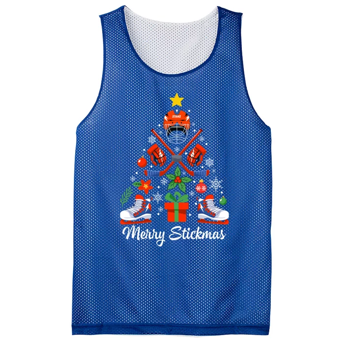 Merry Stickmas Christmas Stick Hockey Xmas Tree Cool Gift Mesh Reversible Basketball Jersey Tank