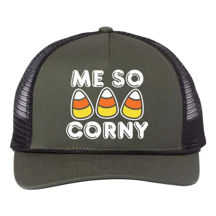 Me So Corny Candy Corn Funny Halloween Retro Rope Trucker Hat Cap