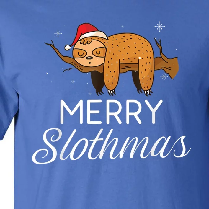 Merry Slothmas Christmas Funny Cute Sloth Gift Tall T-Shirt