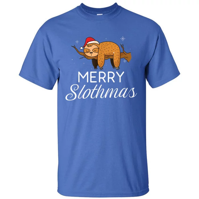 Merry Slothmas Christmas Funny Cute Sloth Gift Tall T-Shirt