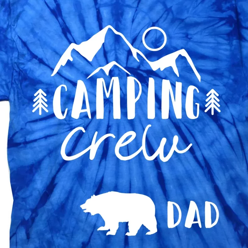 Mountain Scene Camping Crew Dad Papa Bear Gift Tie-Dye T-Shirt