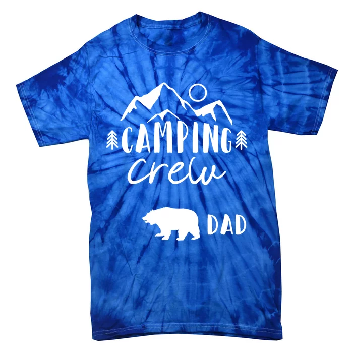 Mountain Scene Camping Crew Dad Papa Bear Gift Tie-Dye T-Shirt