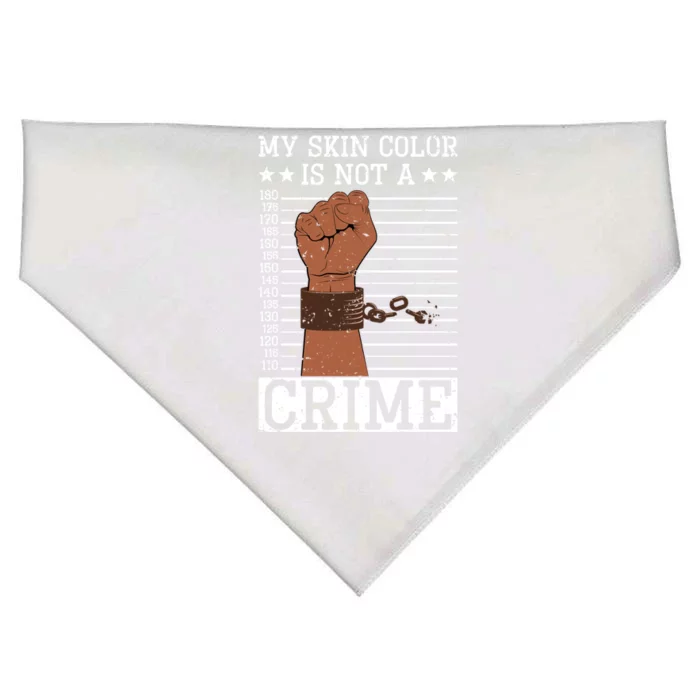 My Skin Colour Is Not A Crime Black History Month Juneteenth Meaningful Gift USA-Made Doggie Bandana