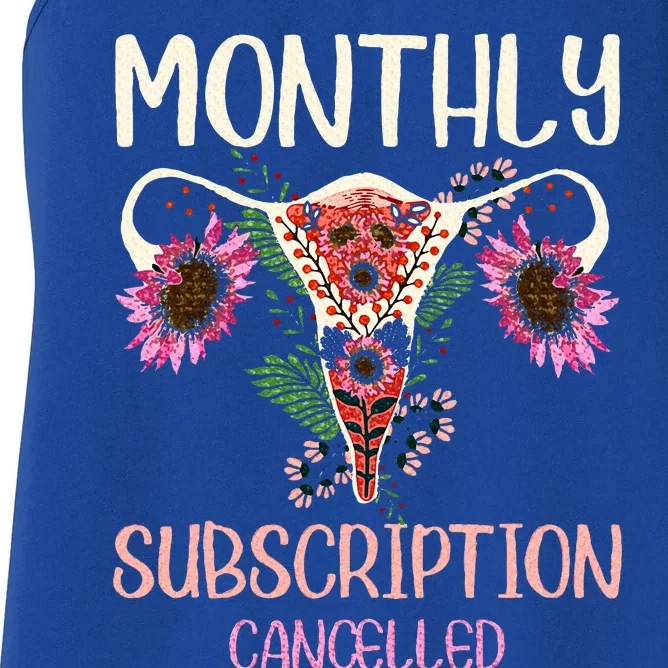 Monthly Subscription Cancelled Hysterectomyuterus Survivor Women's Racerback Tank