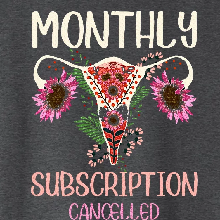 Monthly Subscription Cancelled Hysterectomyuterus Survivor Women's Crop Top Tee