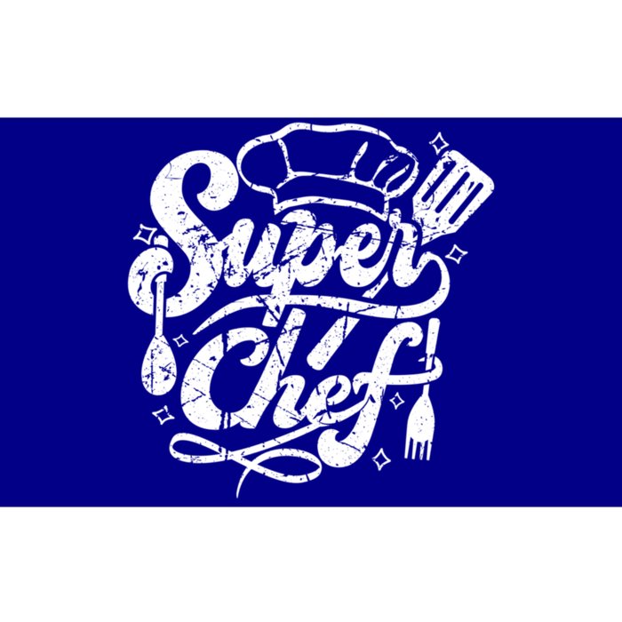 Men Super Chef Design Mom Dad Loves Cooking Foods Funny Gift Bumper Sticker