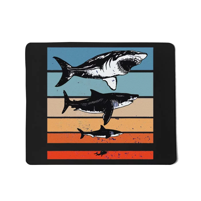 Megalodon Size Comparison Sharks Giant Prehistoric Diver Mousepad