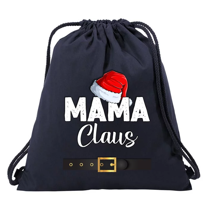 Mama Santa Claus Christmas Costume For Mom Mother Santa Suit Cute Gift Drawstring Bag